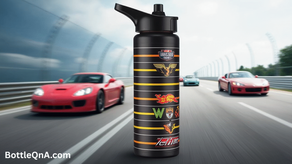 Motorsports Water Bottle with Straw
