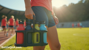 Water Bottle Carriers with Bottles