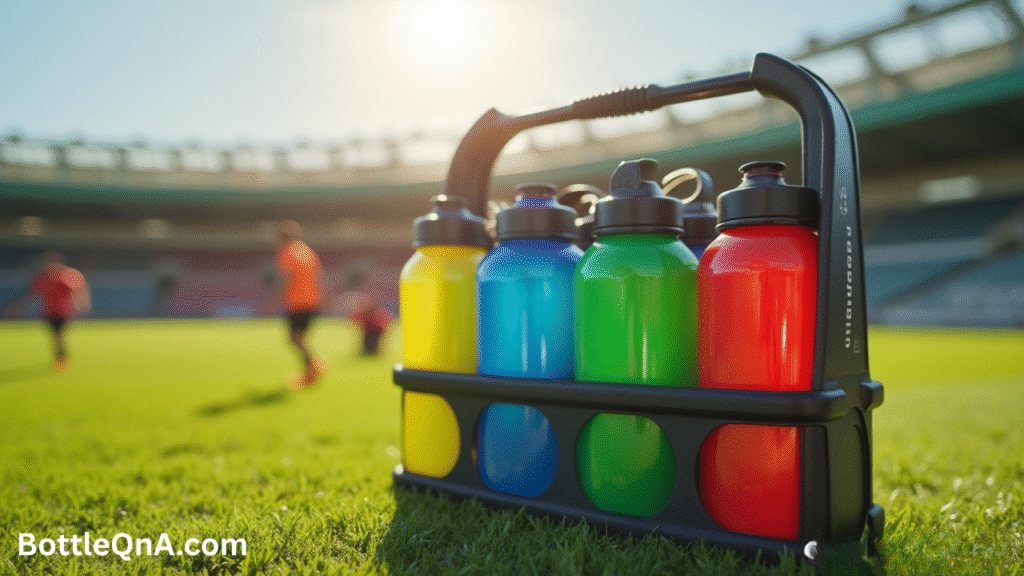 Water Bottle Carriers with Bottles