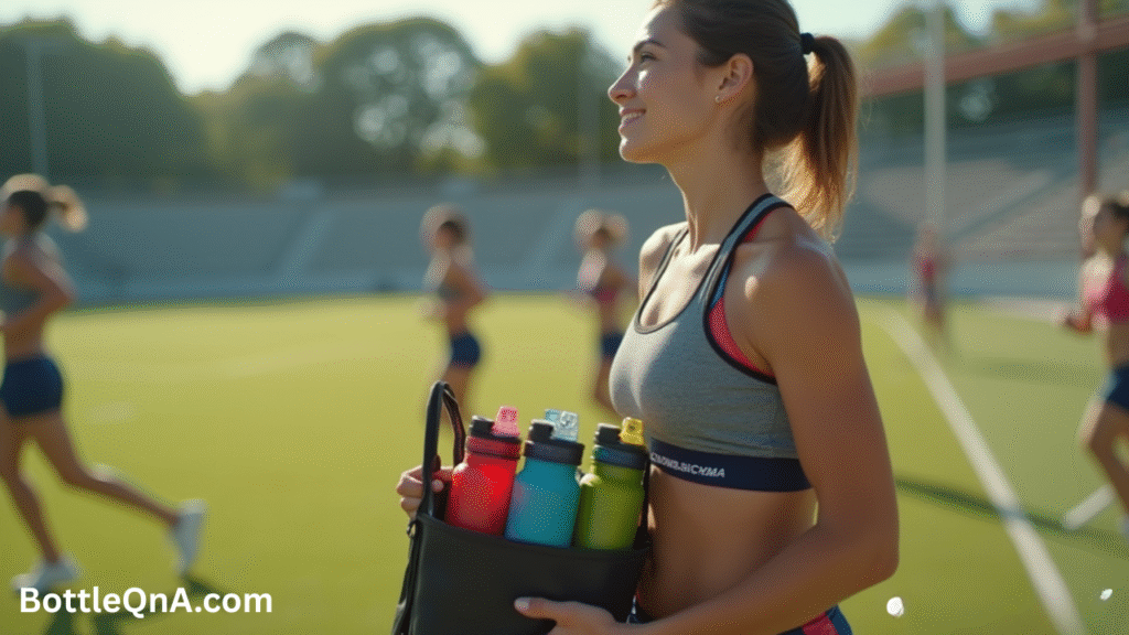 Water Bottle Carriers with Bottles